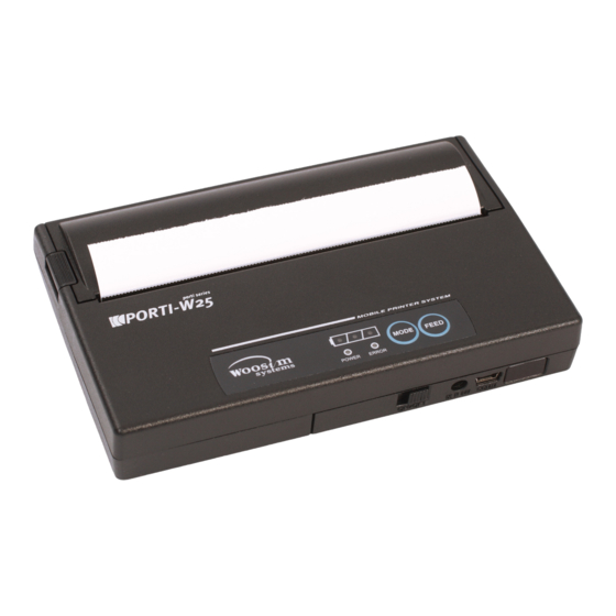WOOSIM PORTI-W25 Operator's Manual