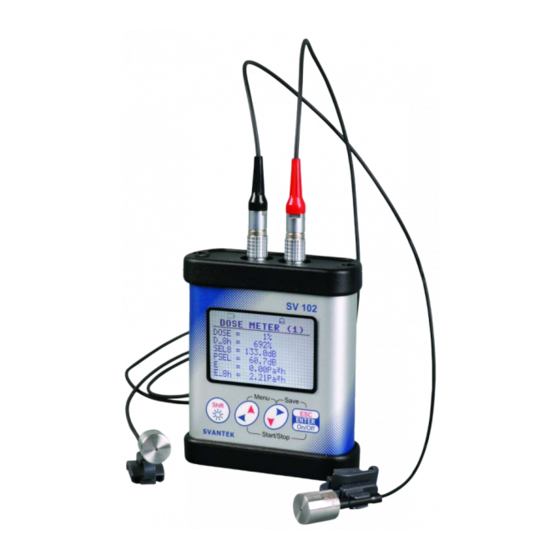 Svantek SV 102 Quick Start Manual