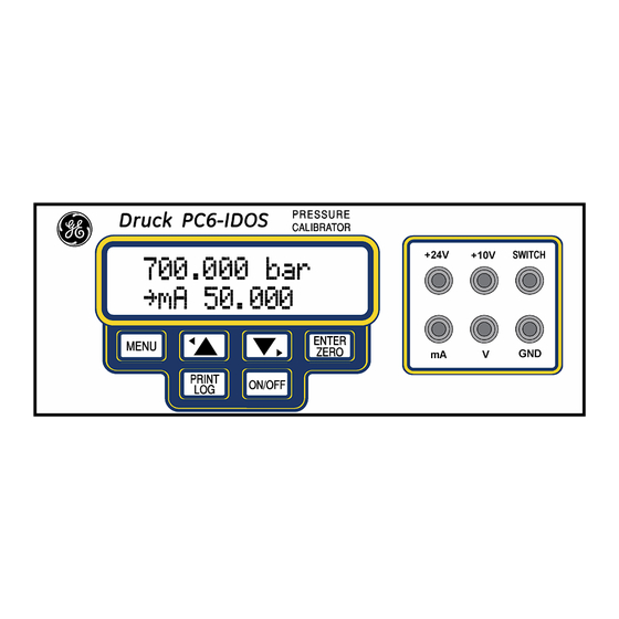 GE Druck PC6-IDOS User Manual