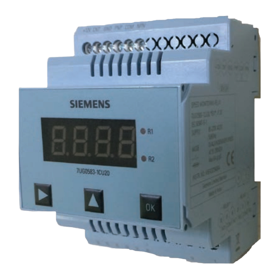 Siemens 7UG0583-1CU20 Operating Instructions