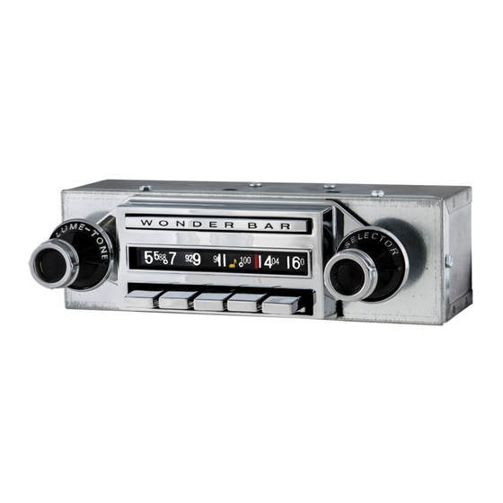 Antique Automobile Radio 402201B Installation And Operating Instructions