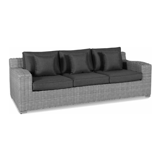 Kettler Palma Luxe 3 Seat Sofa 0193373-2100 Assembly Instructions
