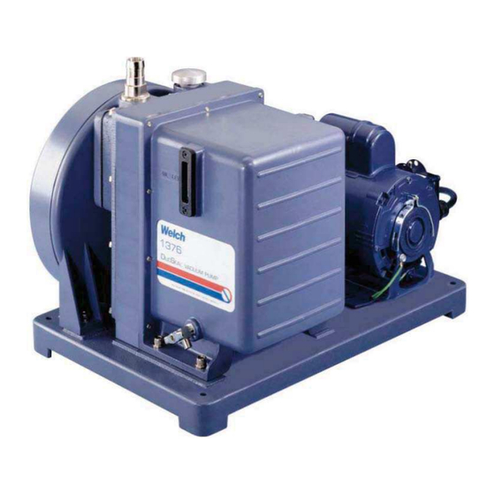 WELCH-ILMVAC DUOSEAL 1376B-01 Owner's Manual