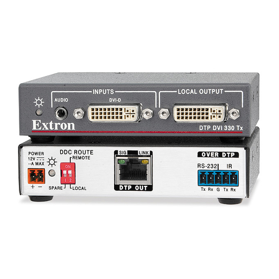 Extron electronics DTP DVI 330 Setup Manual