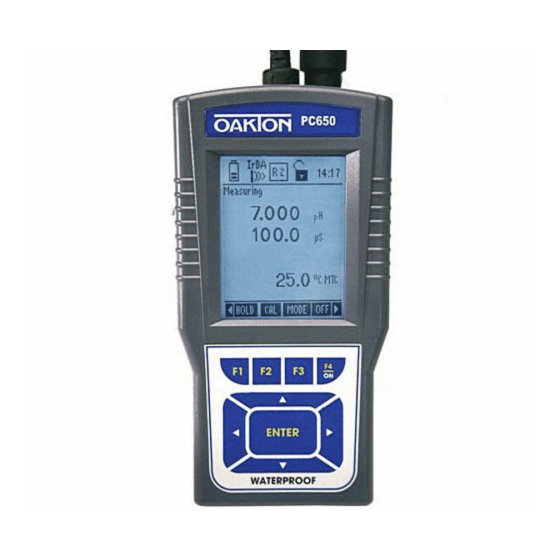 Oakton pH 610 Waterproof Handheld Meter Manuals