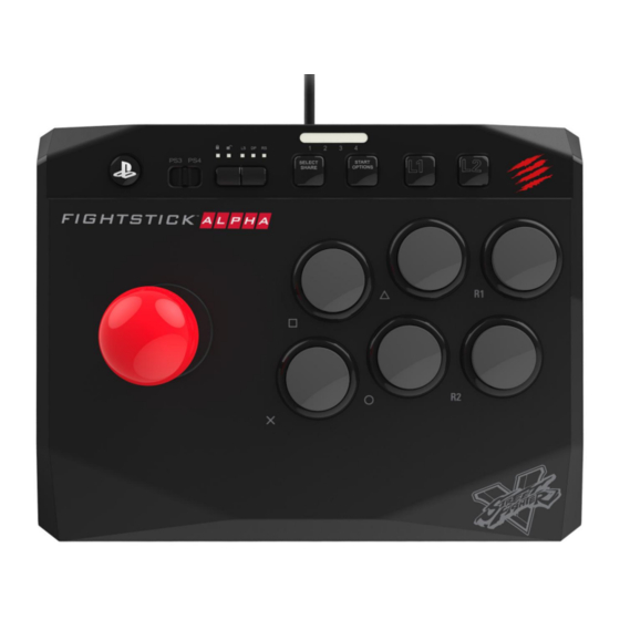 Mad Catz Street Fighter V Arcade FightStick Alpha Product Manual