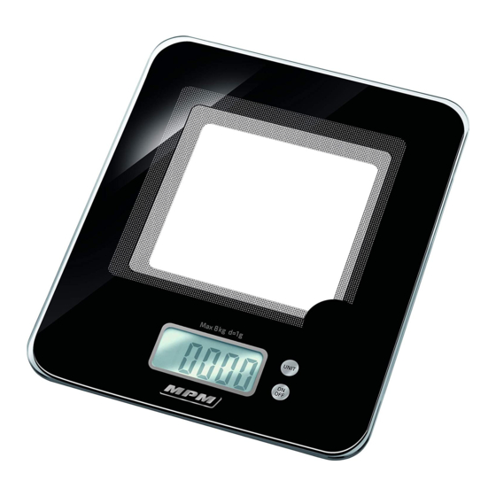 User Manuals: MPM MWK-03 Electronic Kitchen Scale
