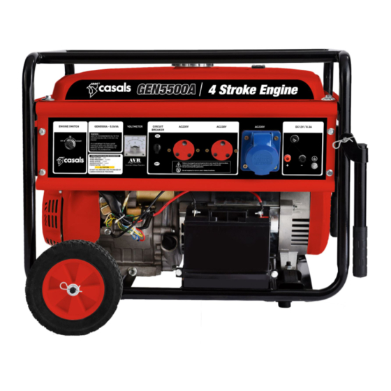 Casals GEN5500A Original Instructions Manual