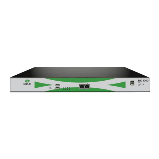 Sonus SBC 1000 Configuration Manual