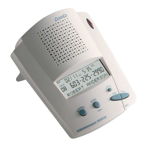 ClassCo VoiceAnnounce 9900CW User Manual