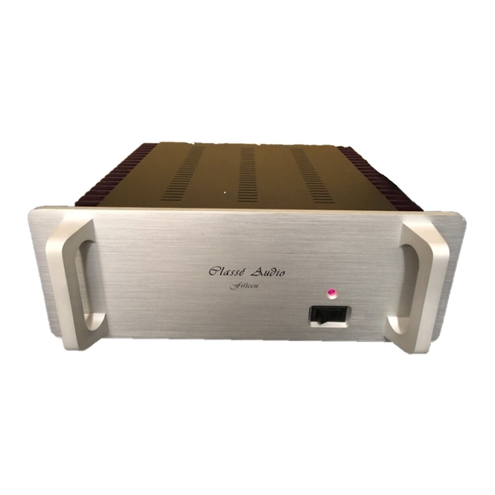Classe Audio 175-A Stereo Power Amplifier Manuals