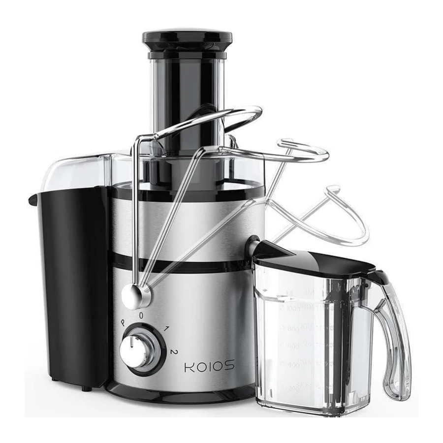 KOIOS JE-70 - Centrifugal Juicer Manual
