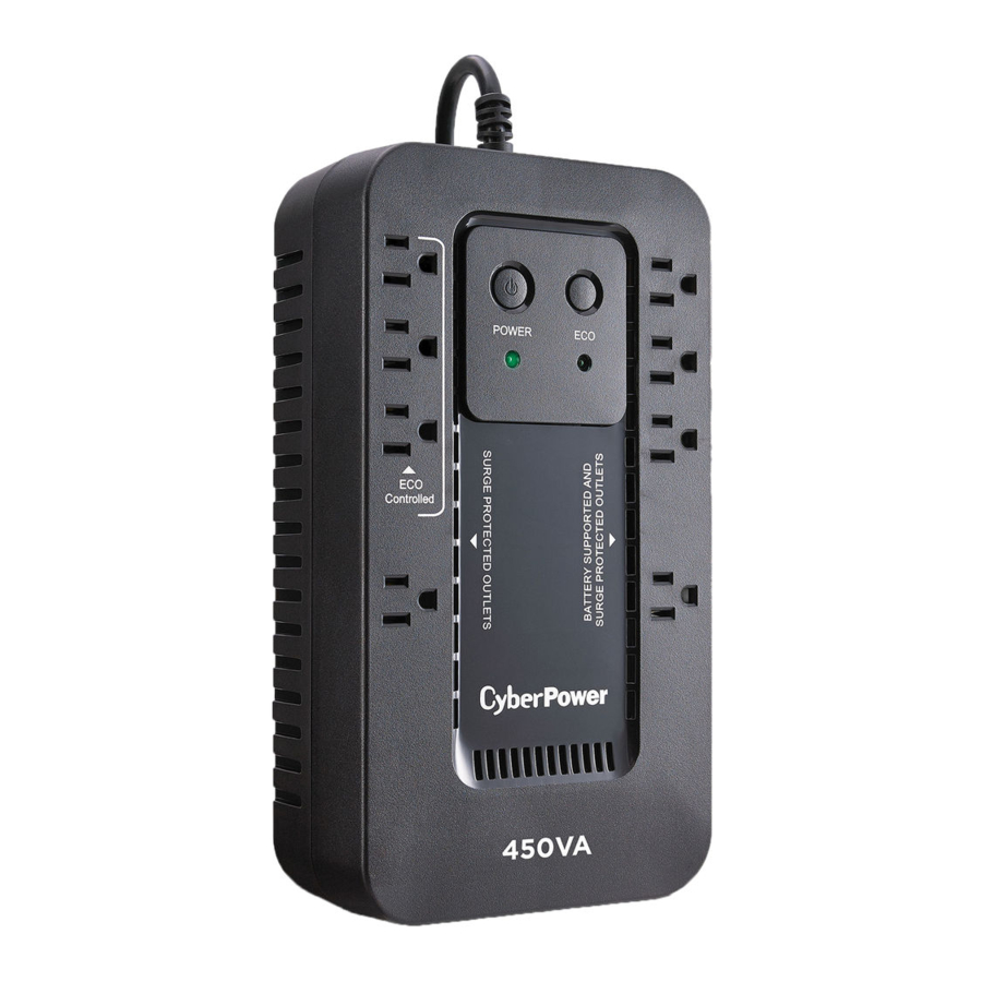 CyberPower Ecologic UPS Series, EC450G / EC550G / EC750G / EC650LCD / EC850LCD Manual
