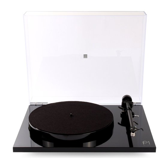 Rega Planar 1 Plus Manuals