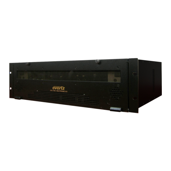 evertz 7700 MultiFrame User Manual