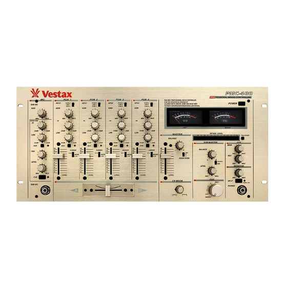 VESTAX PMC-400 OWNER'S MANUAL Pdf Download | ManualsLib