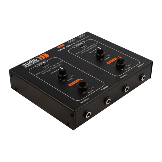 AudioResolution HA-32-VCA Manuals