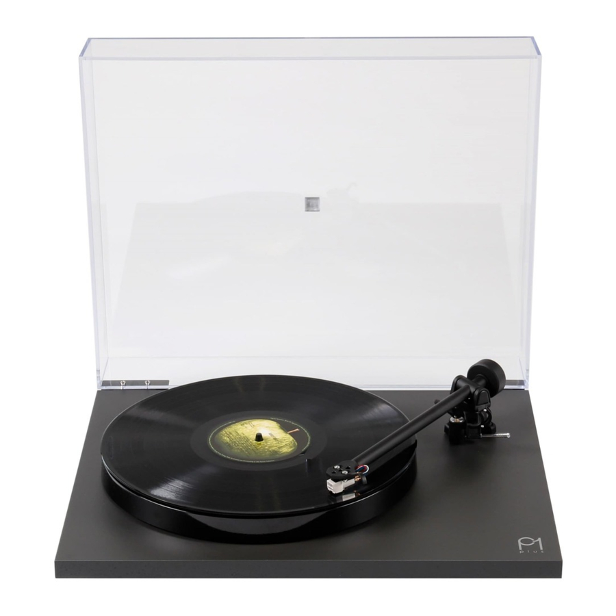 REGA Planar 1 Plus - Turntable Manual