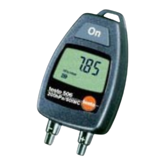 TESTO 506 Instructions Manual