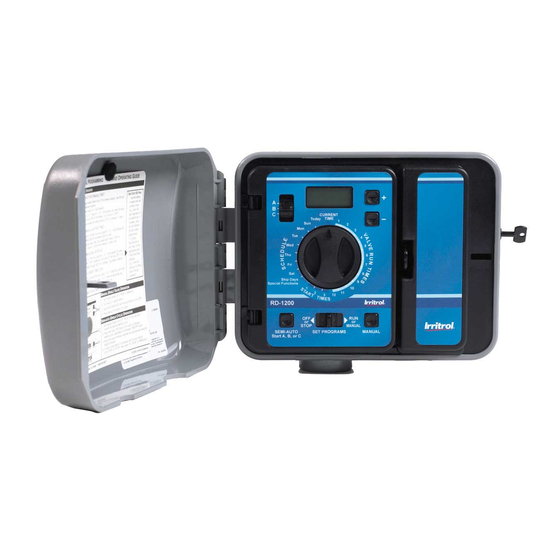 Irritrol Rain Dial-R Quick Start Manuals