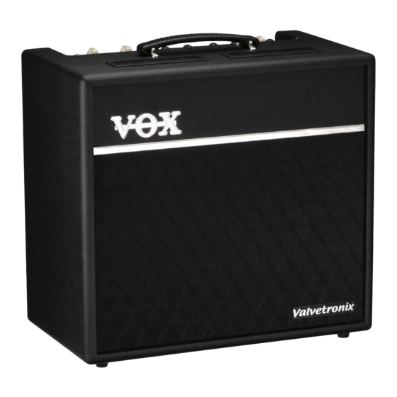 VOX Amplification VT80+ Service Manual