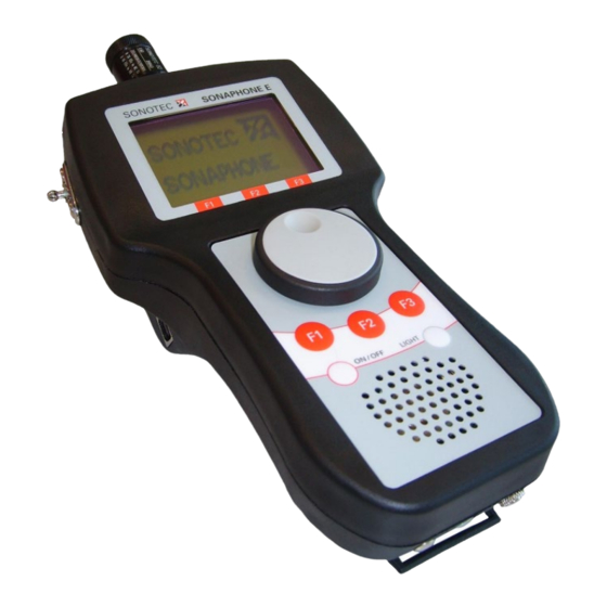 Sonotec SONAPHONE E Operating Instructions Manual