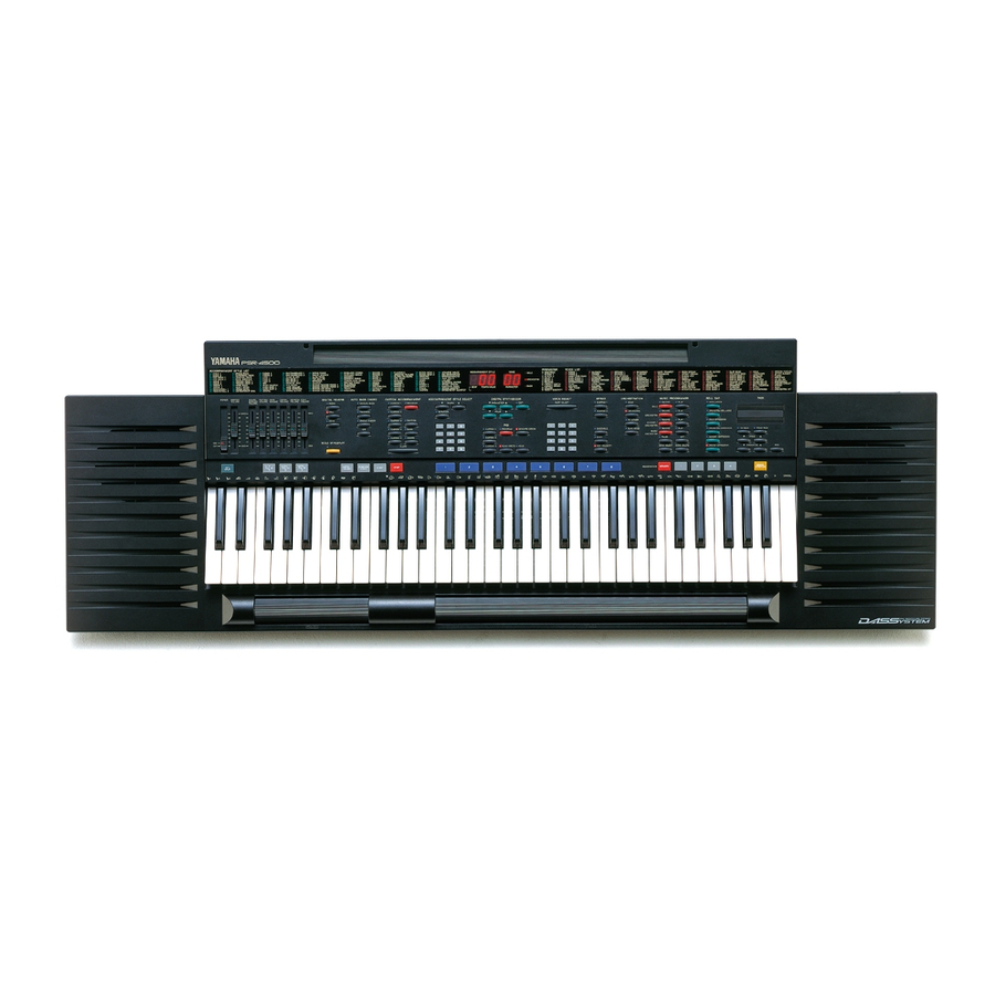 Yamaha Portatone PSR-4500 Owner's Manual