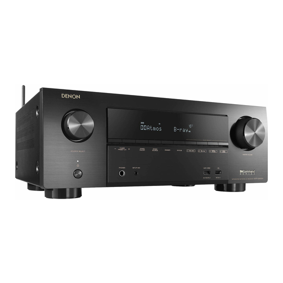 Denon AVR-X2600H DAB Quick Start Manual