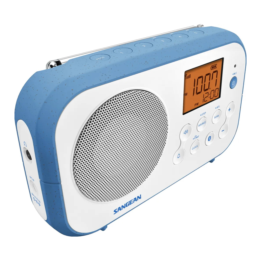 SANGEAN TRAVELLER 120 PR-D12BT - FM / AM Digital Receiver Manual