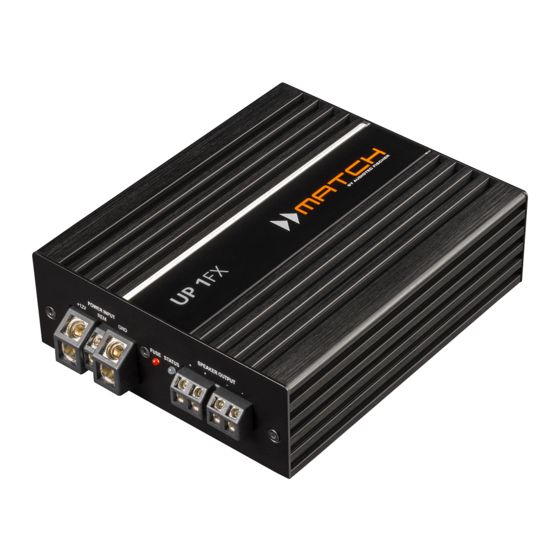 Audiotec Fischer MATCH UP 1FX Manual