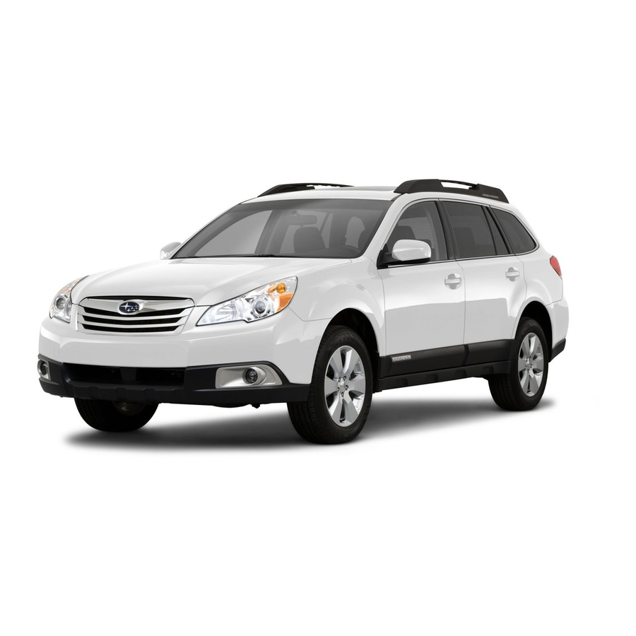 Subaru 2012 Outback Quick Reference Manual