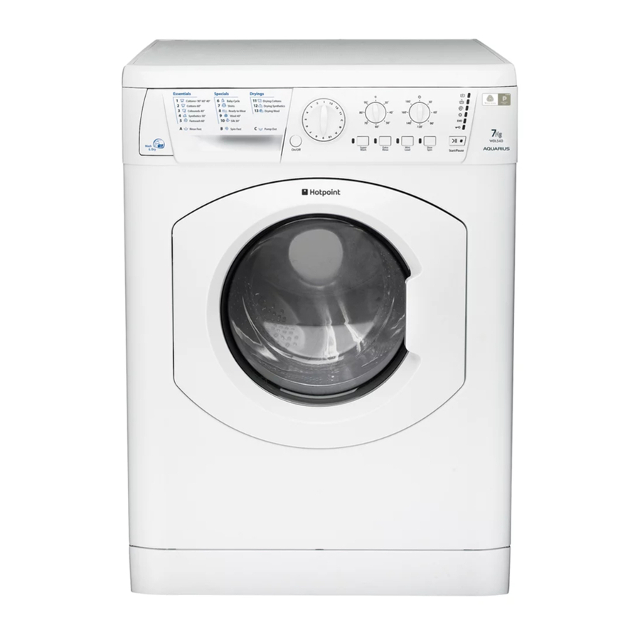Hotpoint WDL 5490 Instructions For Use Manual