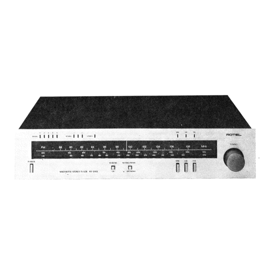 Rotel RT-500 Owner's Manual
