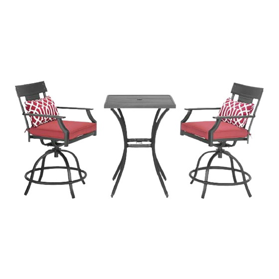 HAMPTON BAY COOPERSMITH 3-PIECE HIGH DINING SET FZS80386HS-ST Manuals