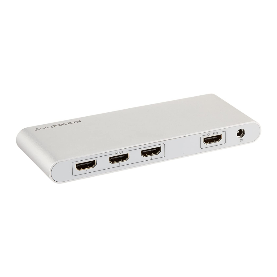 KanexPro SW-HD20-3X1 4K User Manual