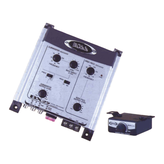 Boss Audio Systems BX25 User Manual