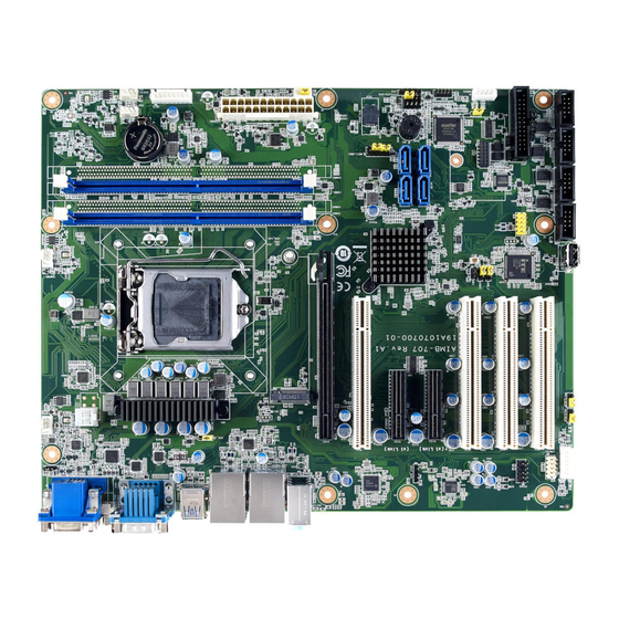 Advantech AIMB-707 Startup Manual