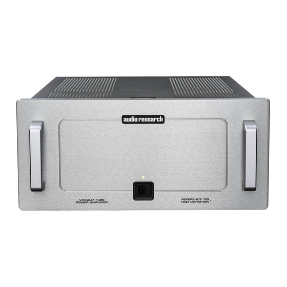 Audio Research Reference 150 Owner's Manual