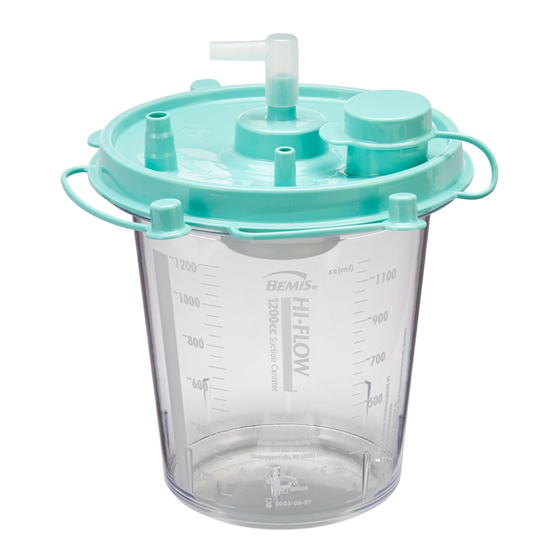 BEMIS Hi-Flow Suction Canisters 1200 cc Quick Start Manual