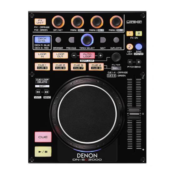 Denon DN-SC2000 Addendum Sheet