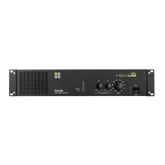 syncrotek NOX AUDIO PA240 Manuals