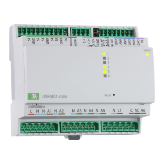 Technische Alternative UVR610S-OD-MODB Installation Instructions Manual