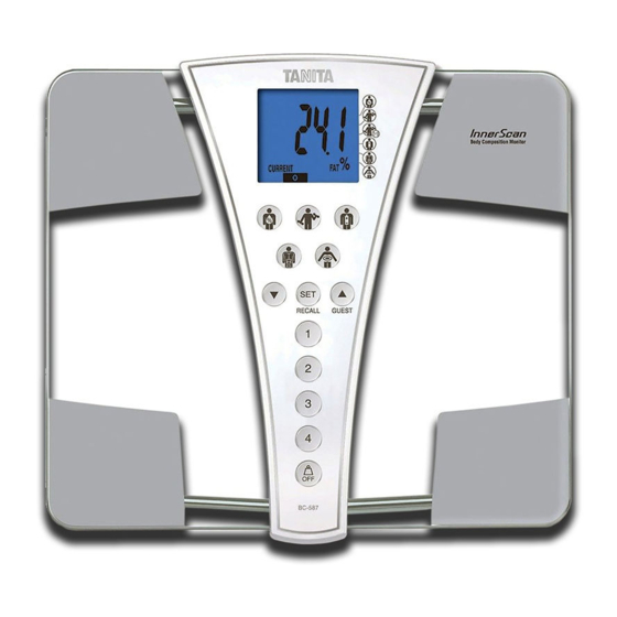 Tanita InnerScan BC-587 Instruction Manual