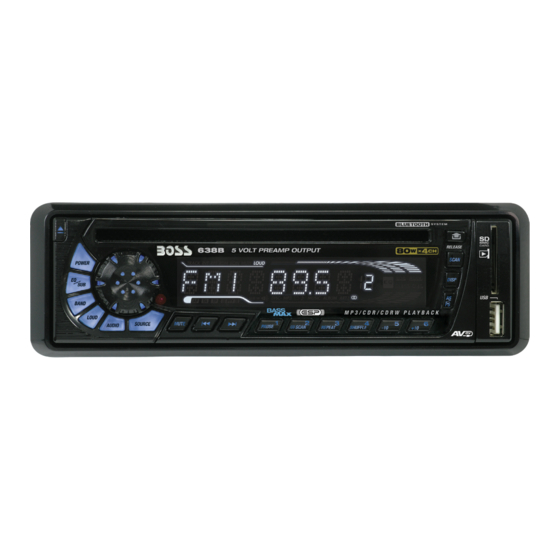 Boss Audio Systems 638B User Manual