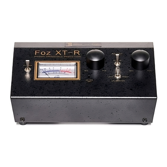 Black Ice Audio FOZ XT-R Owner's Manual