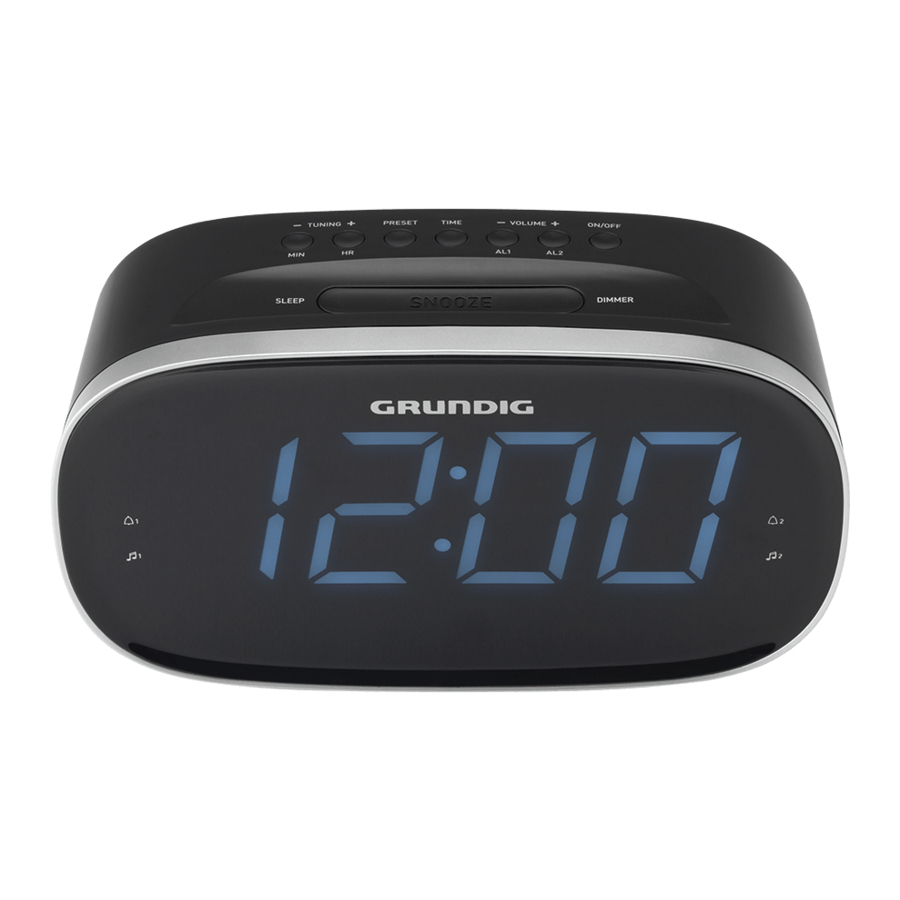 Grundig Sonoclock 3500 - Clock Radio Manual
