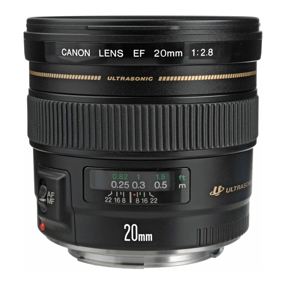 Canon ULTRASONIC EF50mm f/1.4 USM User Manual