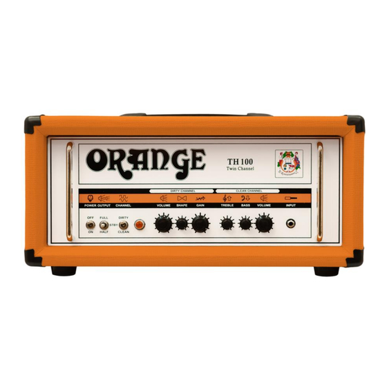ORANGE TH100 Owner's Manual