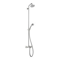 Hans Grohe Croma Showerpipe Installation/User Instructions/Warranty