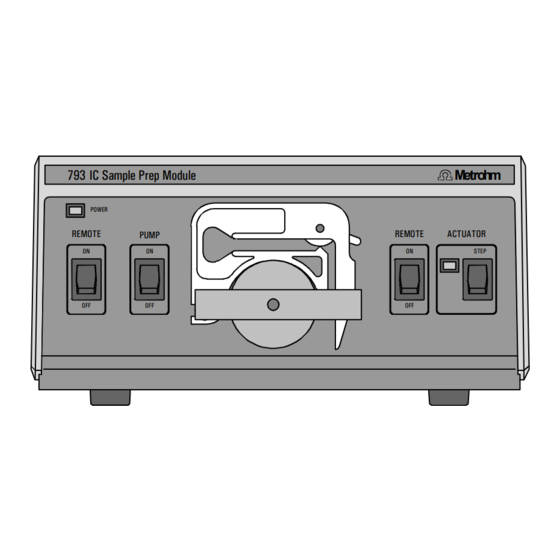 Metrohm 793 IC Instructions For Use Manual